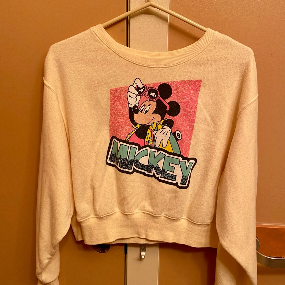 Garage Mickey Mouse Cropped Sweatshirt - US S
